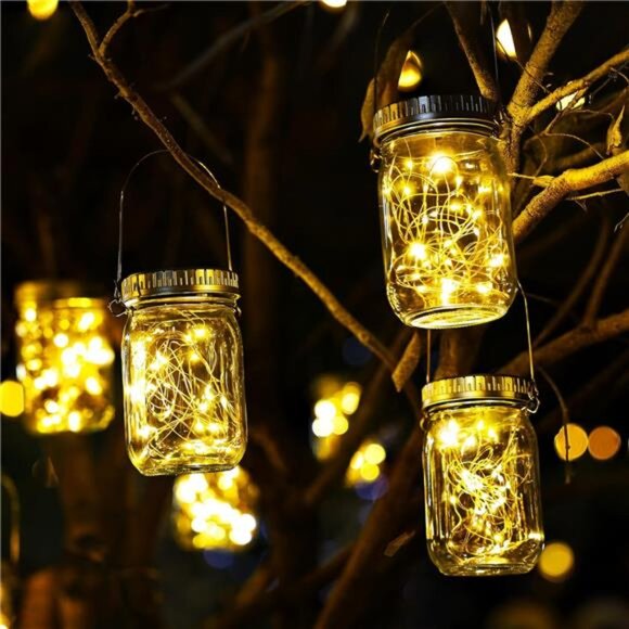 12 Pack Christmas Decorations Solar Lanterns Outdoor Waterproof Upgraded Lights - Picture 2 of 7